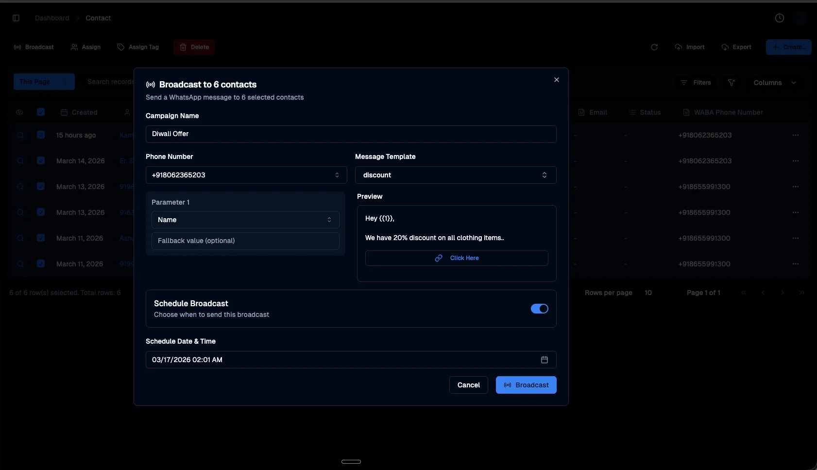 Send to Your Entire List. In Minutes.